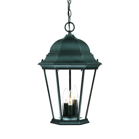 Estallar 18.5 x 12.25 x 12.25 in. Richmond 3-Light Matte Black Hanging Light ES3099776